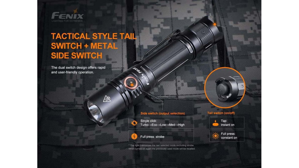 Fenix Lighting PD35 V3.0 Lithium Ion 1700 Lumens Luminus SFT40 LED Flashlight, Black, PD35V3BK