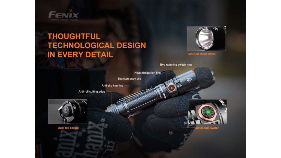 Fenix Lighting PD35 V3.0 Lithium Ion 1700 Lumens Luminus SFT40 LED Flashlight, Black, PD35V3BK