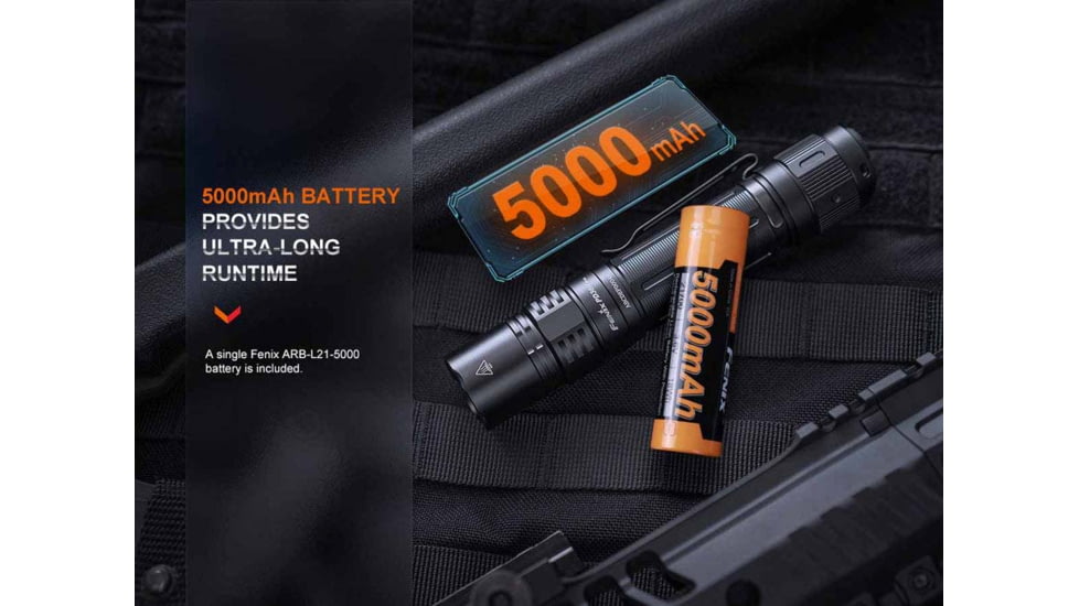 Fenix Lighting PD36R PRO Lithium Ion 2800 Lumens Luminus SFT70 LED Flashlight, Black, PD36PROBK