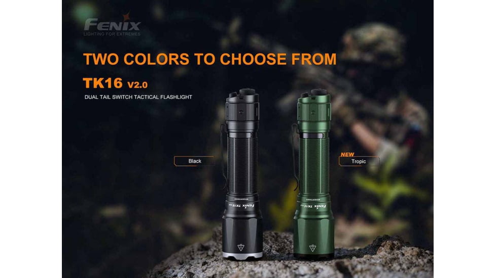 Fenix Lighting TK16 V2.0 Lithium Ion 3100 Lumens Luminus SST70 LED Flashlight, Black, TK16V2BK