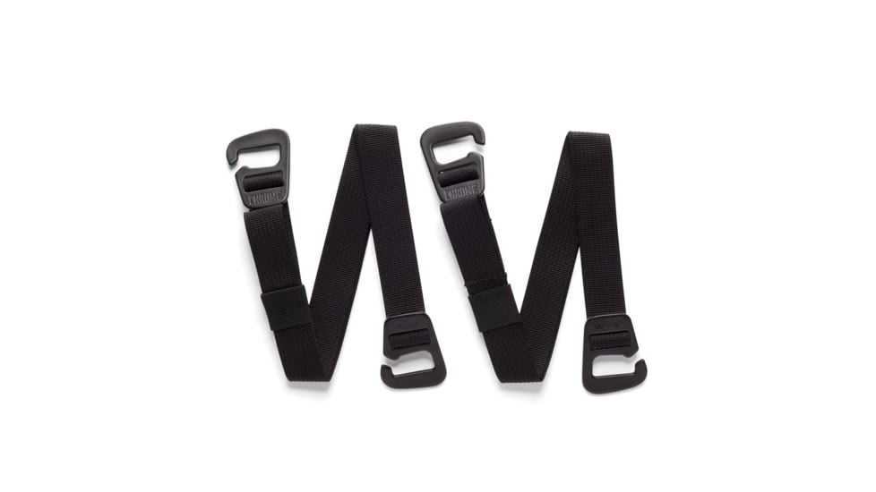 Chrome Industries Hooked Cross Strap 2-Pack 66F19E54, Black, AC-238-BK-NA-NA