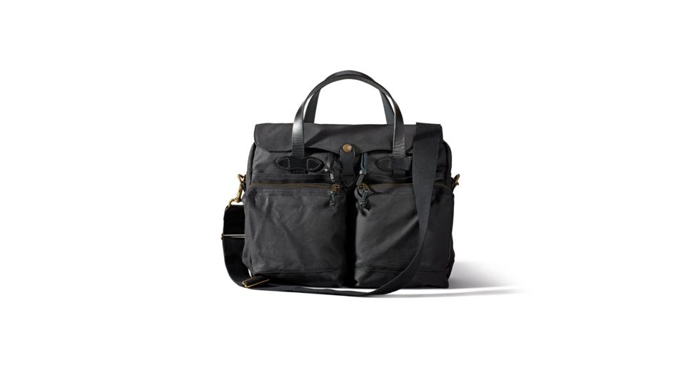 Filson 24 Hr Tin Briefcase, Black, One Size 11070140-Black-OS - Brass