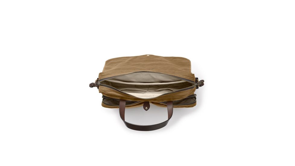 Filson 24 Hr Tin Briefcase, Dark Tan, One Size 11070140-DarkTan-OS - Brass