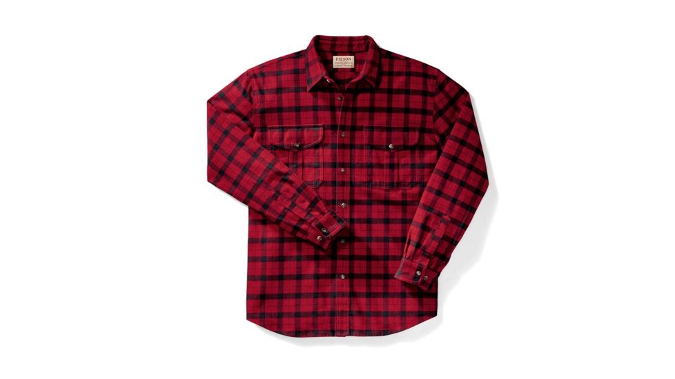 Filson Alaskan Guide Shirt, Red Black, XXL 11012006-RedBlack-XXL