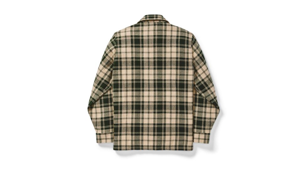 Filson Deer Island Jac-Shirt - Mens, Dark Cream/Green Plaid, Medium, 20105728-DRKCRM1-M