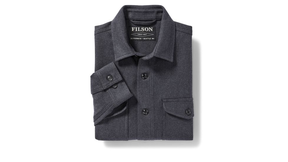 Filson Deer Island Jac-Shirt - Mens, Navy Heather, Medium, 20105728-NAVY HEATHER-M
