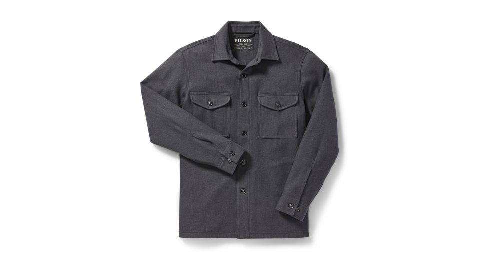 Filson Deer Island Jac-Shirt - Mens, Navy Heather, Medium, 20105728-NAVY HEATHER-M
