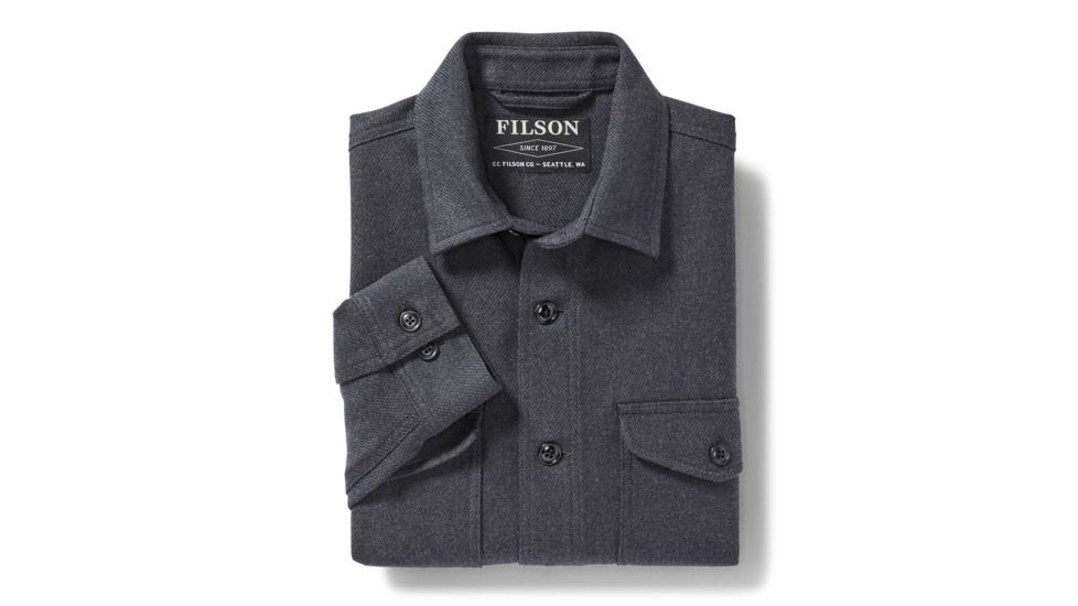 Filson Deer Island Jac-Shirt - Mens, NavyHthr, Small, 20105728-NavyHthr-S