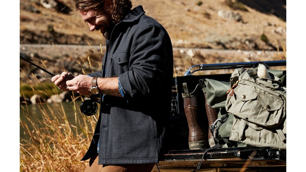 Filson Deer Island Jac-Shirt - Mens, NavyHthr, Small, 20105728-NavyHthr-S