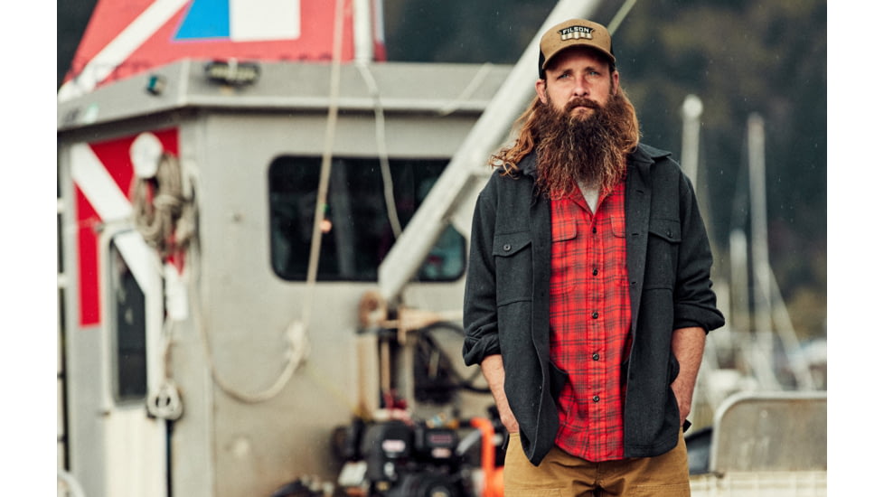 Filson Deer Island Jac-Shirt - Mens, NavyHthr, Small, 20105728-NavyHthr-S