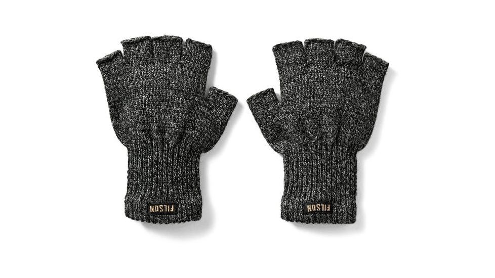 Filson Fingerless Knit Gloves, Charcoal, Large, 20020938-Charcoal-L