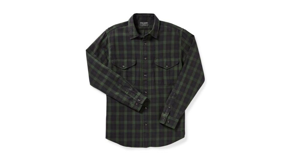 Filson Lightweight Alaskan Guide Shirt - Men's, Black/Dark Green, Medium, 11010743-BlkDkGrn-M