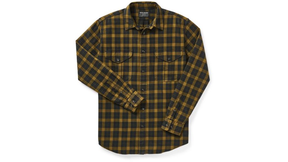 Filson Lightweight Alaskan Guide Shirt - Men's, Black/Mustard, Medium, 11010743-BlkMust-M