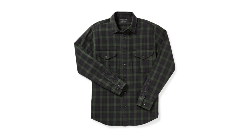 Filson Lightweight Alaskan Guide Shirt - Mens, Black/Dark Green, Small, 11010743-Black/Dark Green-S