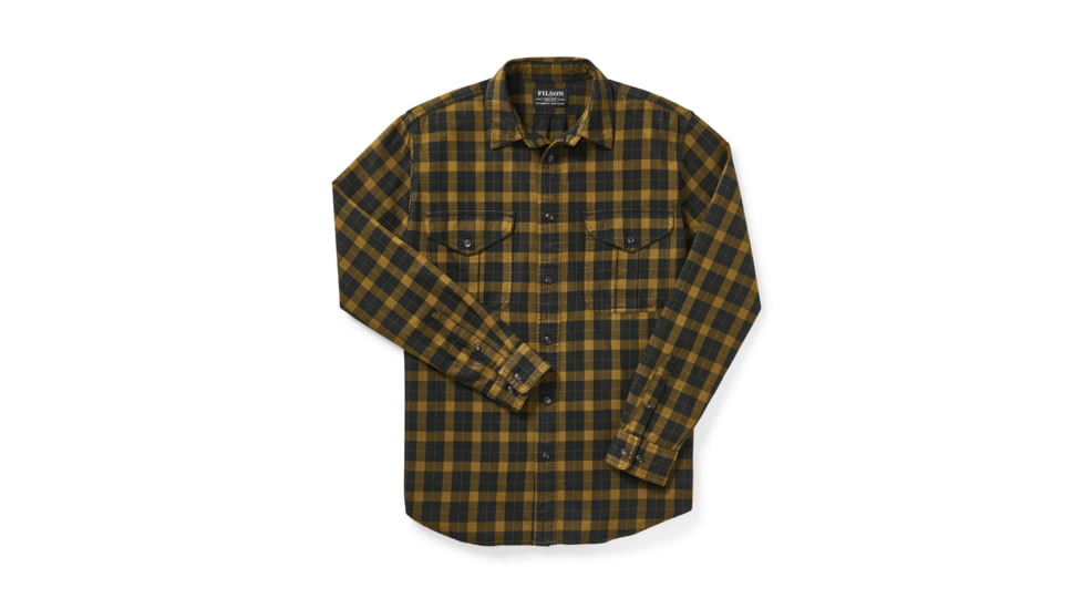 Filson Lightweight Alaskan Guide Shirt - Mens, Black/Mustard, Small, 11010743-Black/Mustard-S