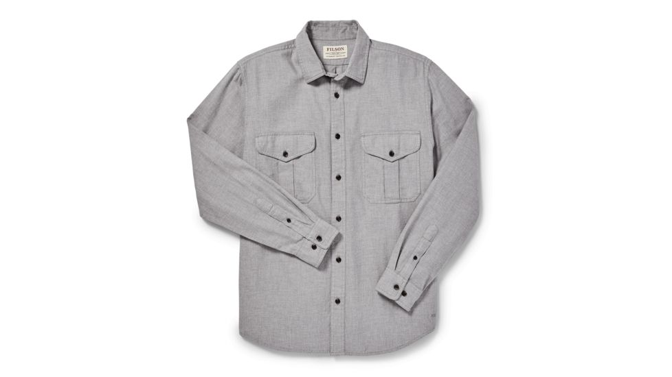 Filson Lightweight Alaskan Guide Shirt - Mens, Heather Gray, Medium, 11010743-HeathrGray-M
