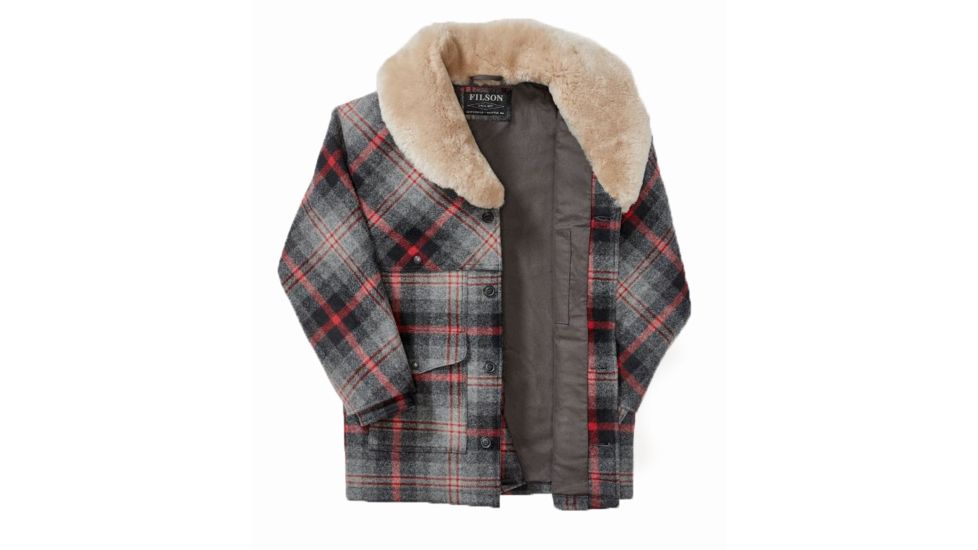 Filson Lined Wool Packer Coat - Men's, RedGrayPld, Small, 20018829-RedGrayPld-S