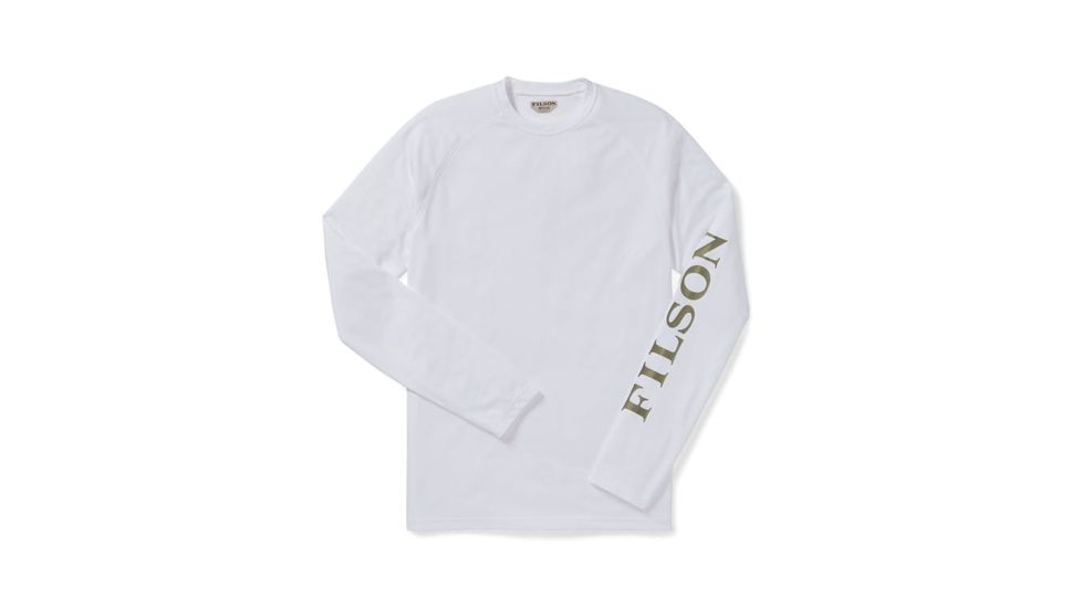 Filson Long Sleeve Barrier T-Shirt Mens, White, 3XL, 20049635-WHITE-XXXL