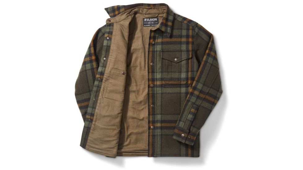 Filson Mackinaw Jac Shirt, Green/Black, Large, 11010788-Green/Black-L