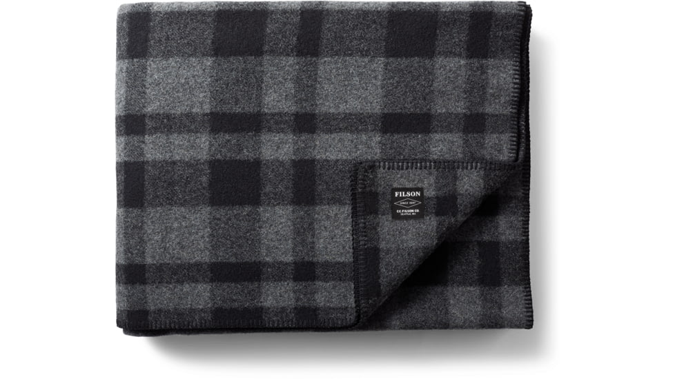 Filson Mackinaw Wool Blanket, Gray/Black, One Size, 11080110-GrayBlack-One Size