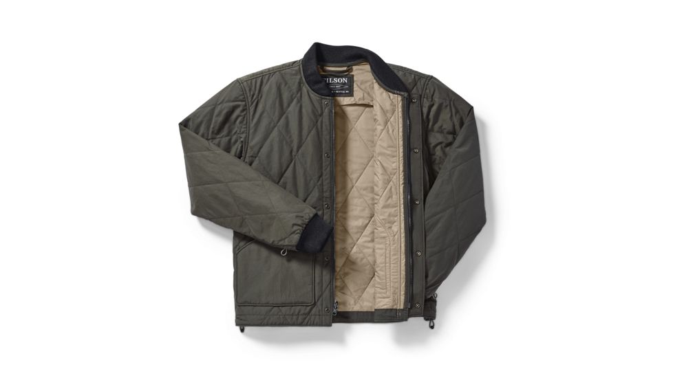 Filson Quilted Pack Jacket - Mens, Dark Otter Green, Medium, 20019781-DarkOtGrn-M