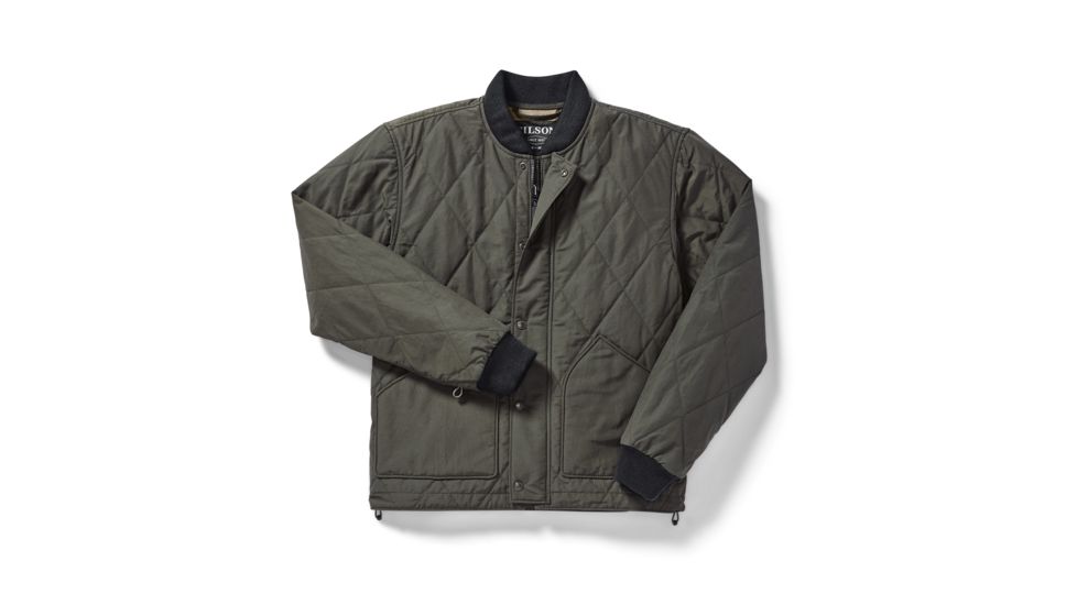 Filson Quilted Pack Jacket - Mens, Dark Otter Green, Medium, 20019781-DarkOtGrn-M