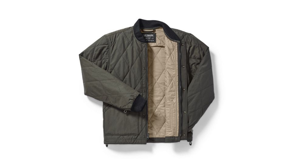 Filson Quilted Pack Jacket - Mens, DarkOtGrn, Small, 20019781-DarkOtGrn-S