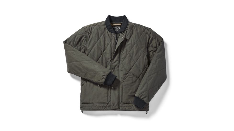 Filson Quilted Pack Jacket - Mens, DarkOtGrn, Small, 20019781-DarkOtGrn-S