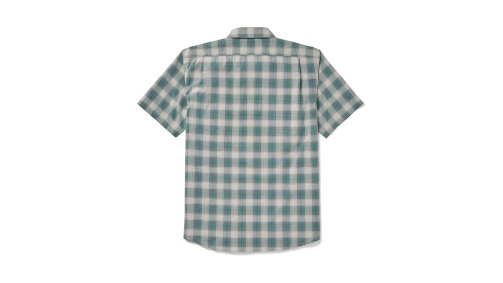 Filson Short Sleeve Feather Cloth Shirt Mens, Sand/Teal, 2XL, 20008229-SAND/TEAL -XXL