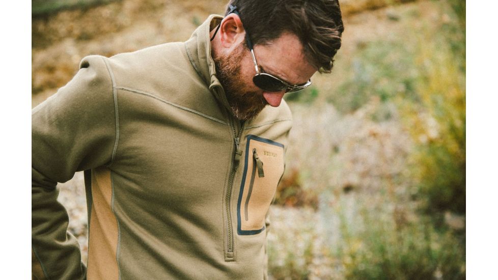 Filson Shuksan Half-Zip Fleece - Mens, DkTnStnBrn, Medium, 20003001-DkTnStnBrn-M