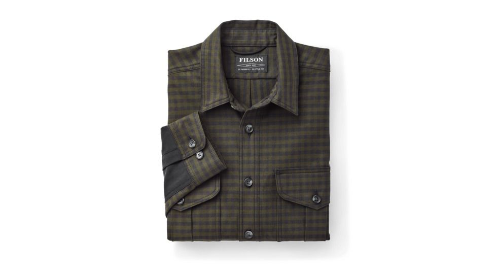 Filson Weather Worker Jac Shirt - Mens, Black/Dark Olive, Small, 20067691-BlkDkOlive-S