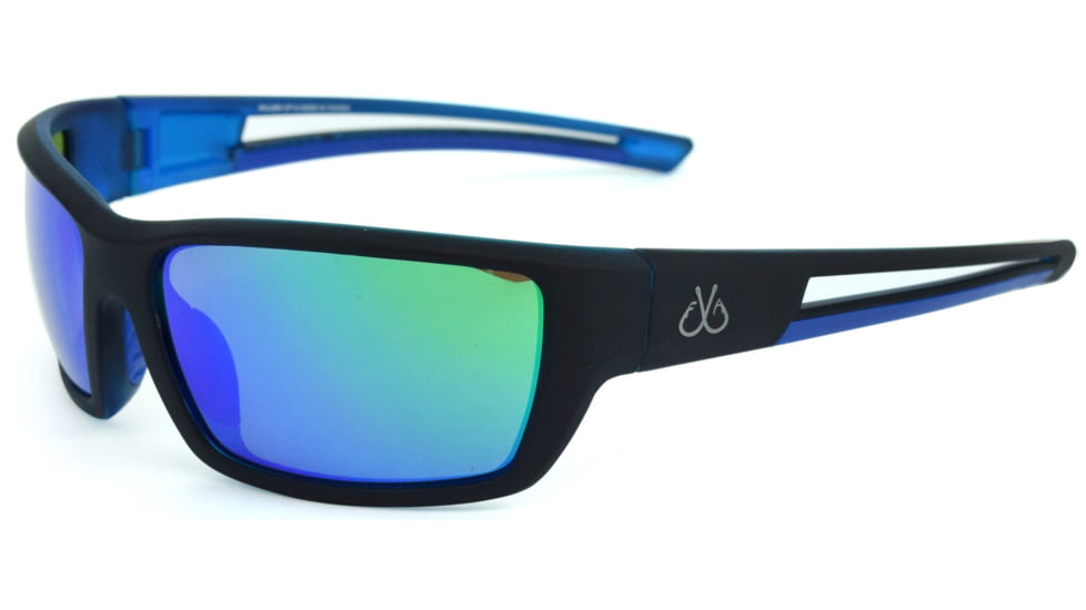 Filthy Anglers Balsam EP Mirror Sunglasses - Mens, Matte Black Frame, Polarized EP Green Mirror Lens, BALMBK-EP-G