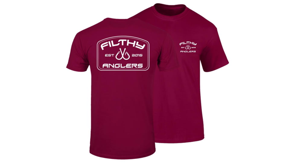 Filthy Anglers Bendo Fishing T-Shirt - Mens, Red, Medium, T-BENDOCRD-M