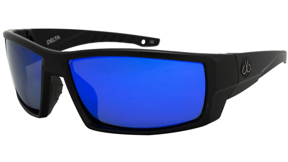 Filthy Anglers Delta EP Mirror Sunglasses - Mens, Matte Black Frame, Polarized EP Blue Mirror Lens, DELMBK-EP-B