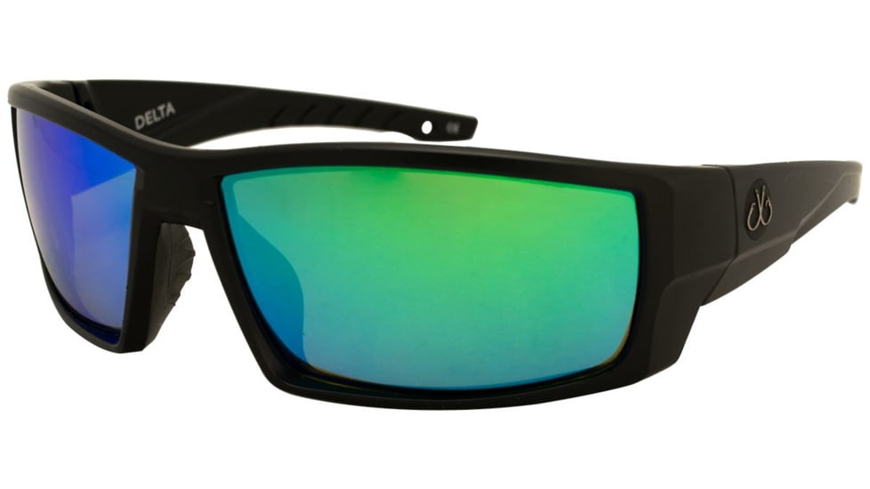 Filthy Anglers Delta EP Mirror Sunglasses - Mens, Matte Black Frame, Polarized EP Green Mirror Lens, DELMBK-EP-G