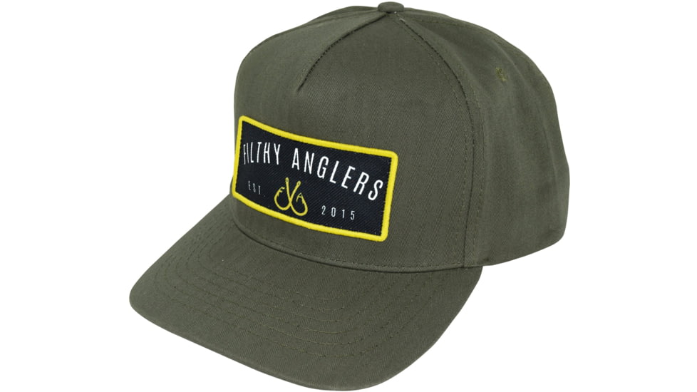 Filthy Anglers Filthy Patch 5 Panel Snapback Hat, Green, HT-COASTGRN