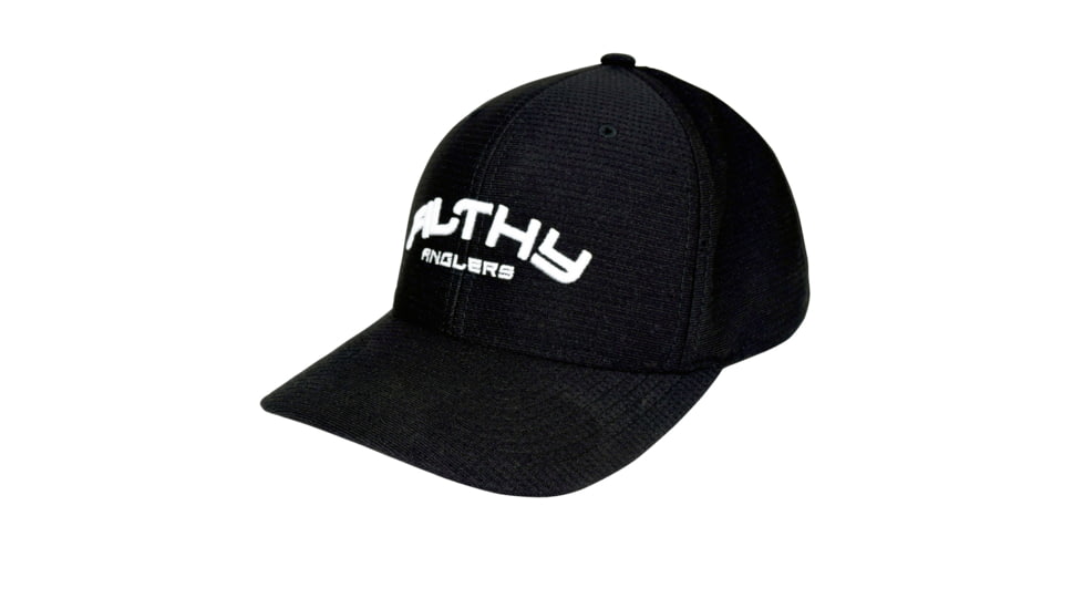 Filthy Anglers Flexfit Fishing Baseball Hat w/Performance Quick-Dri Fabric, Black, FFHT-6572-BLK