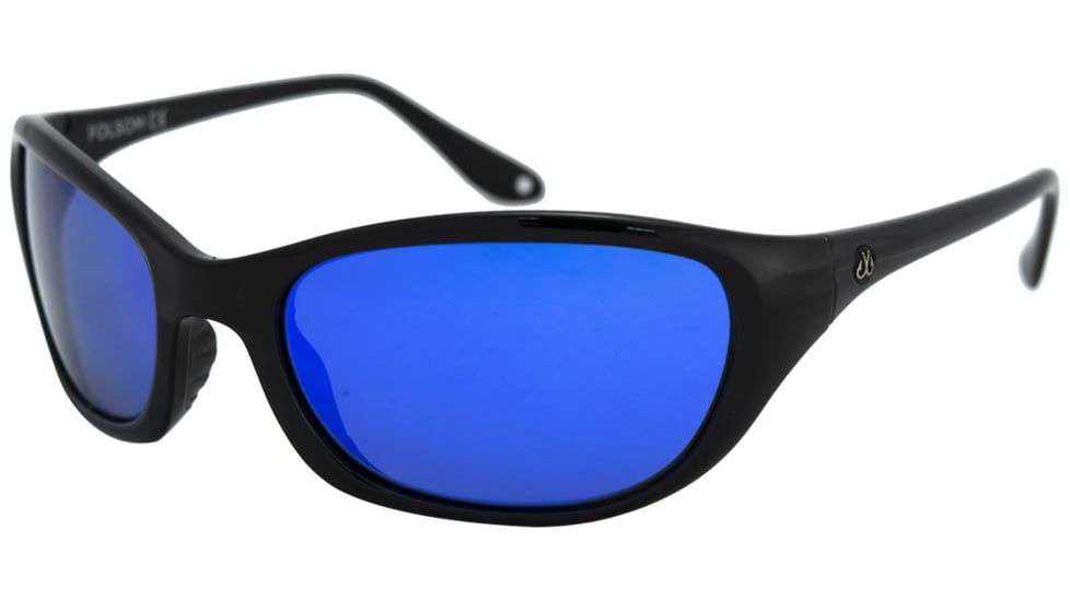 Filthy Anglers Folsom EP Mirror Sunglasses, Black Frame, Polarized EP Blue Mirror Lens, FOLBLK-EP-B