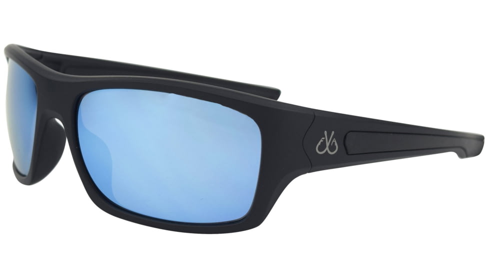Filthy Anglers Mystic Sunglasses - Mens, Matte Black Frame, Polarized w/ Ice Blue Mirror Lens, MYSMBK01P-WB