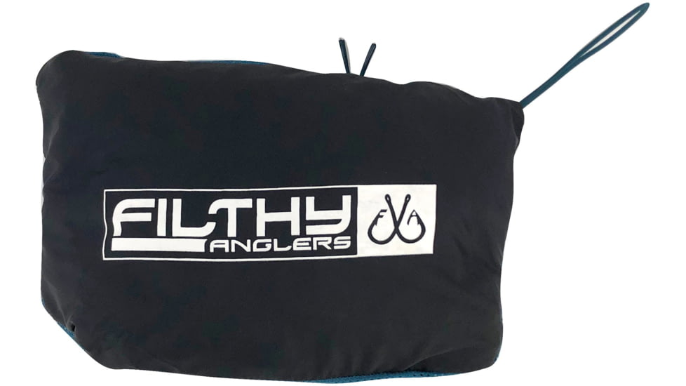 Filthy Anglers Packable Windbreaker Jacket, Black, Medium, WINDBLK-M