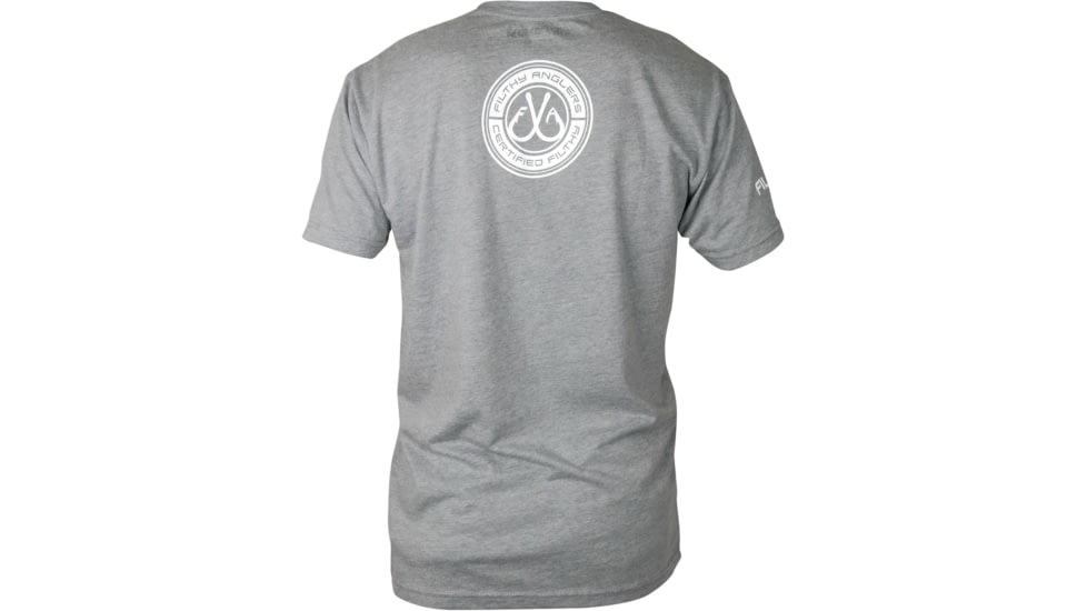Filthy Anglers Patriotic Fishing Hooks T-Shirt - Mens, Grey, Extra Large, T-PATHKGRY-XL
