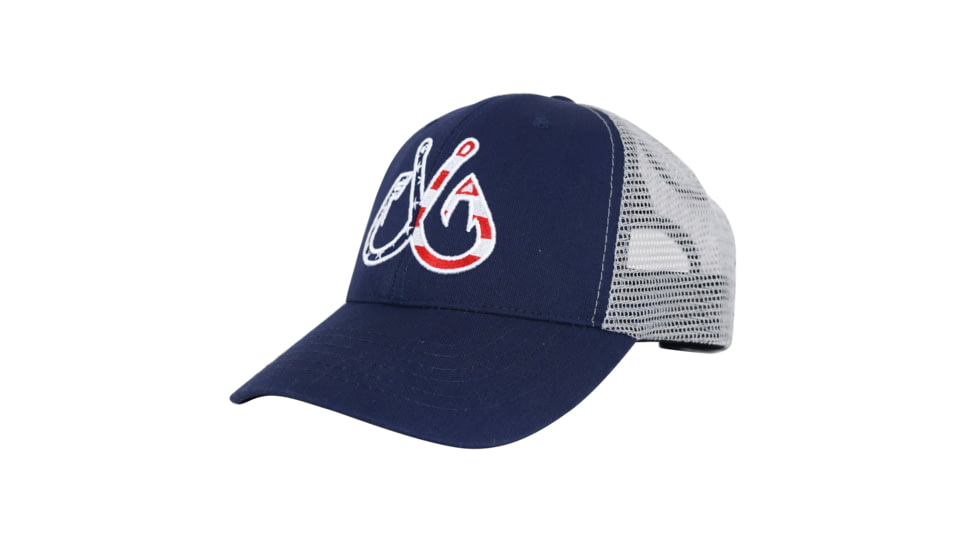 Filthy Anglers Patriotic Fishing Trucker Hat, Navy Blue, HT-PATHK-BLU
