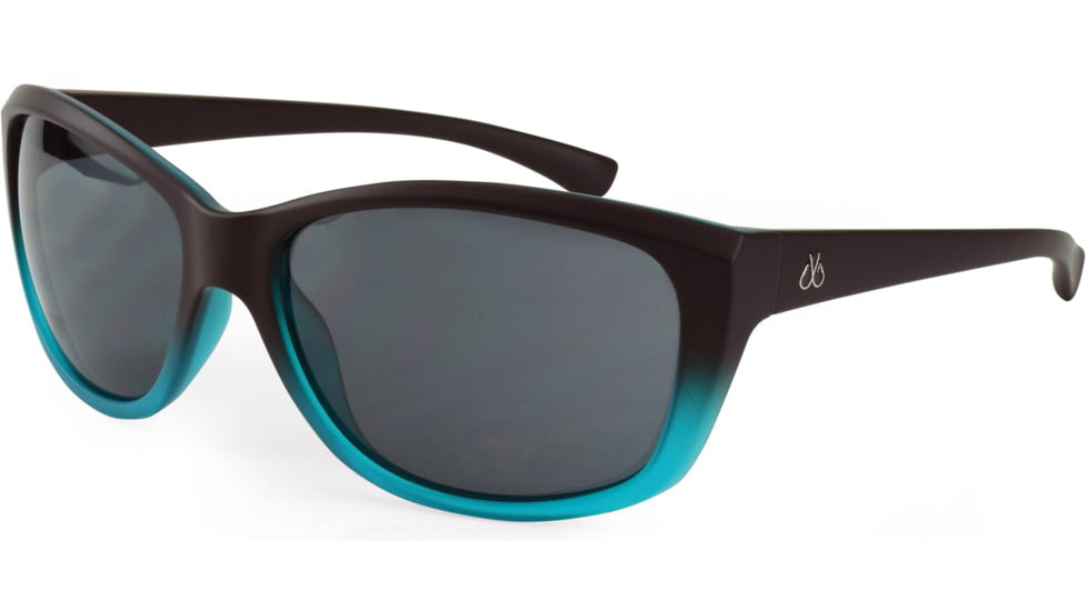 Filthy Anglers Pleasant Sunglasses - Womens, Brown Gradient to Turquoise Frame, Smoked Polarized Lens, PLESEA01P