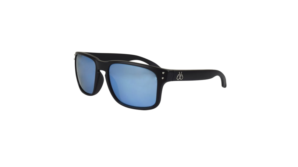 Filthy Anglers Rush Polarized Fishing Sunglasses w/ Ice Blue Mirror, Matte Black/Polarized, RUSMBK01P-WB