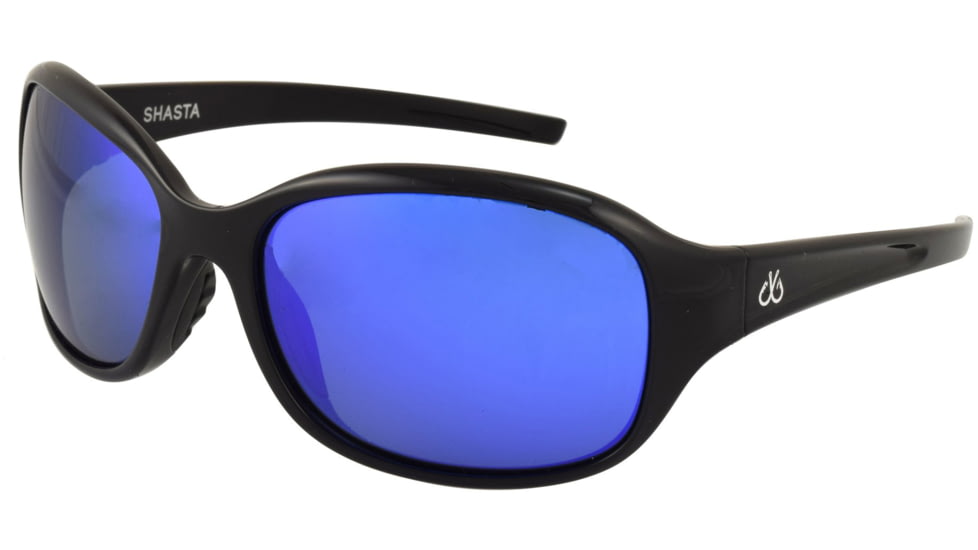 Filthy Anglers Shasta EP Mirror Sunglasses - Womens, Black Frame, Polarized EP Blue Mirror Lens, SHTBLK-EP-B