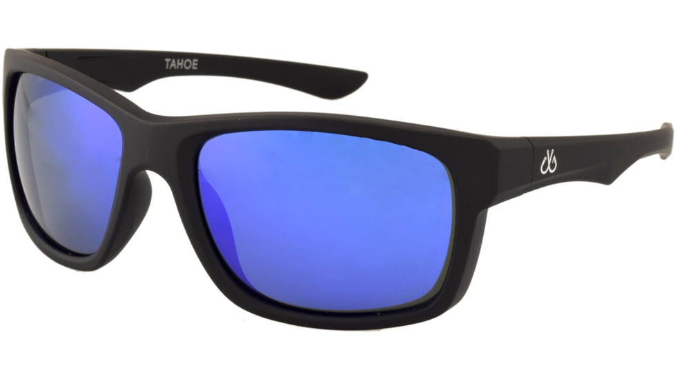 Filthy Anglers Tahoe EP Mirror Sunglasses, Matte Black Frame, Polarized EP Blue Mirror Lens, TAHMBK-EP-B