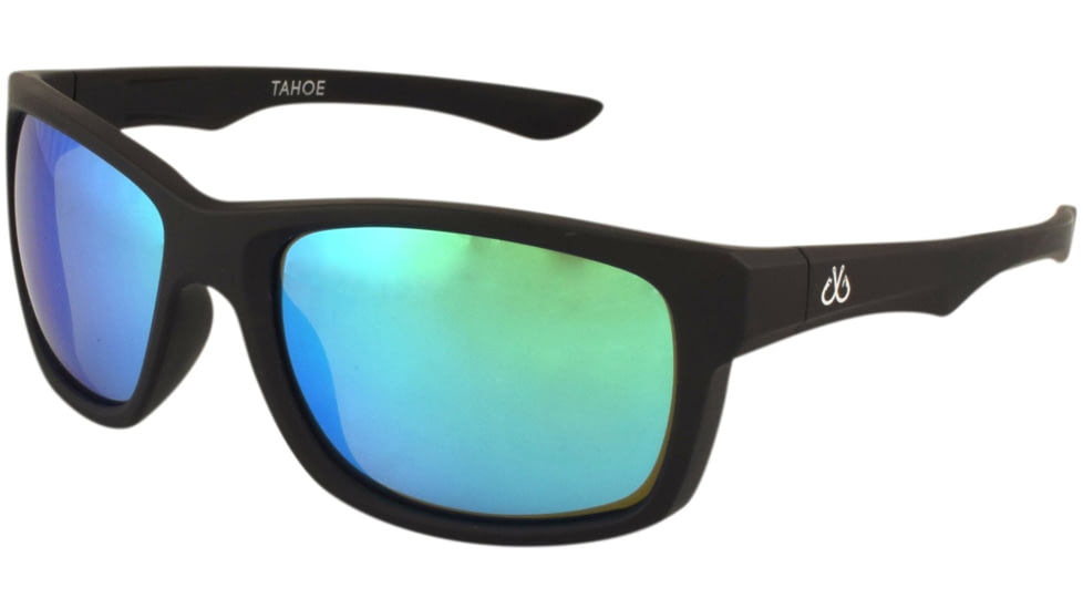 Filthy Anglers Tahoe EP Mirror Sunglasses, Matte Black Frame, Polarized EP Green Mirror Lens, TAHMBK-EP-G
