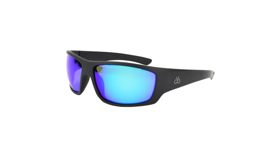 Filthy Anglers Tenkiller Polarized Sunglasses w/Blue Mirror, Matte Black, TENMBK01P-B