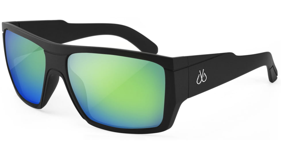 Filthy Anglers Webster EP Mirror Sunglasses - Mens, Matte Black Frame, Polarized EP Green Mirror Lens, WEBMBK-EP-G