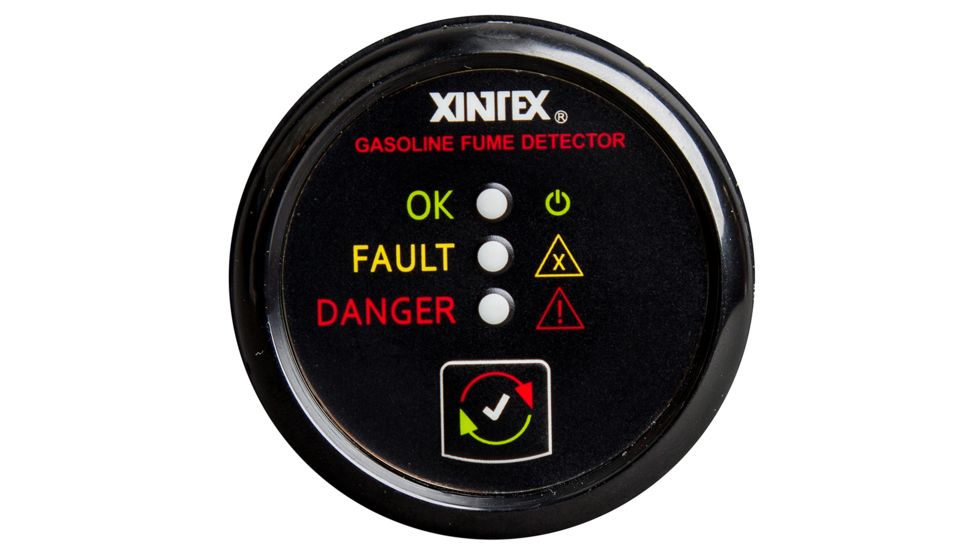 Fireboy-Xintex Gasoline Fume Detector &amp; Alarm w/Plastic Sensor - Black Bezel Display 63857